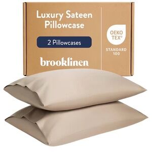 Brooklinen Luxury Sateen Pillowcases - Set of 2, king size